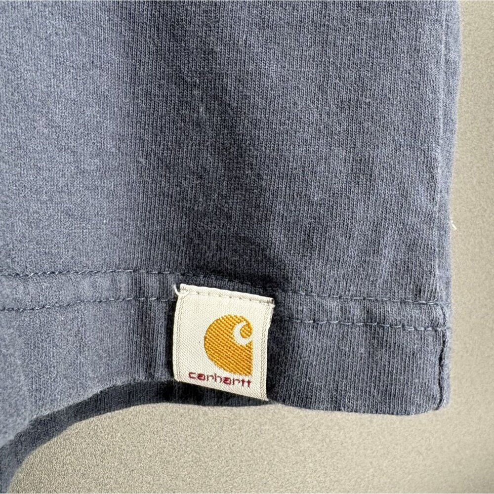 Carhartt Men's Loose Fit Logo Graphic T-Shirt Size M Navy Blue 100% Cotton - Picture 4 of 9